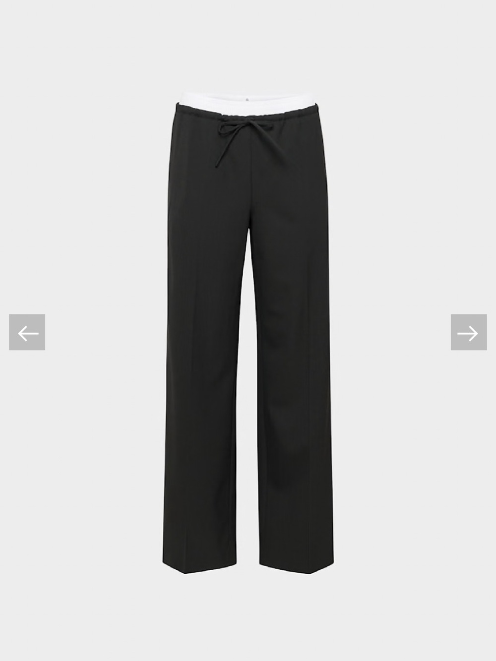 Babaton Black Wide-Leg Drawstring Pants